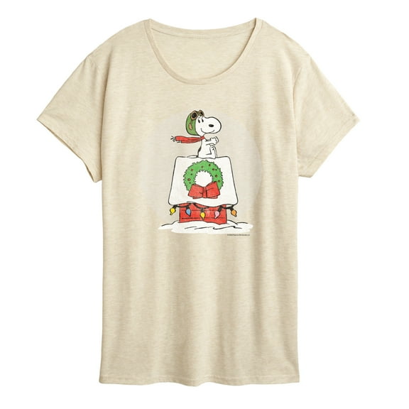 Peanuts - Snoopy Christmas House - Women's Short Sleeve Graphic T-Shirt
