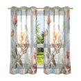 thumbnail image 6 of Yayeee Window Curtains Set of 2 for Living Room Light Filtering 63"x42", Whimsical Rose, 6 of 7