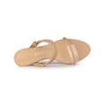 thumbnail image 4 of BLISSFUL STEP Sandales Compensées à Enfiler pour Femmes à Talon en Verre Transparent Nude 6, 4 of 7