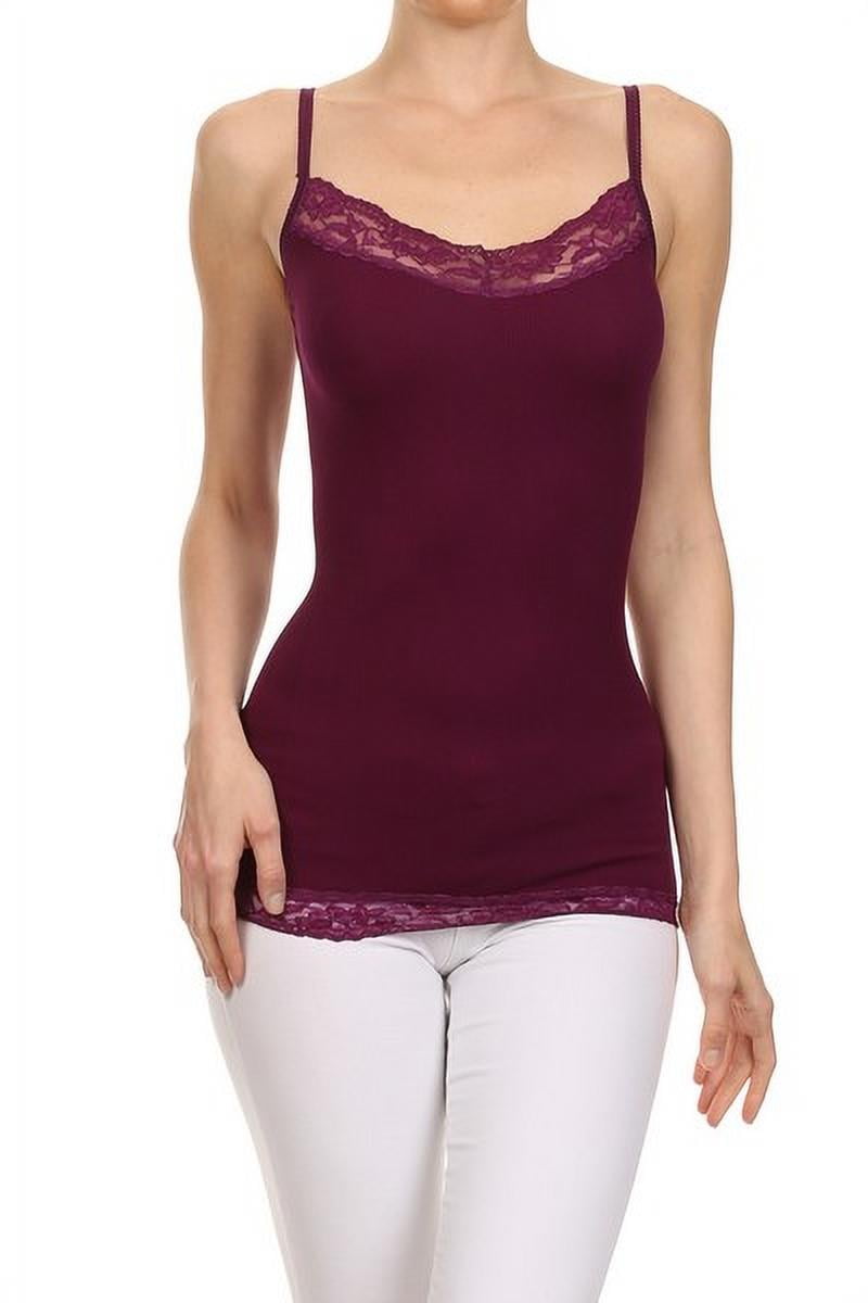 売れ筋商品|||スタイルアンドコー カットソー トップス レディース Plus Size Lace-Trimmed Tank Top, Created for Macy's Industrial Blue Style & Co Women's Lace-Trim Cotton Tank Top, Exclusively at