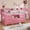 Pink, variant on Einhomn Twin Size Metal Low Loft Bed with 8 Storage Drawers, Bookcase & Safety Guardrail, Under-Bed Play Space & Play Curtain, Pink
