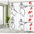 thumbnail image 5 of Ambesonne Japanese Shower Curtain, Samurai Katana, 69"Wx84"L, Red Black, 5 of 5