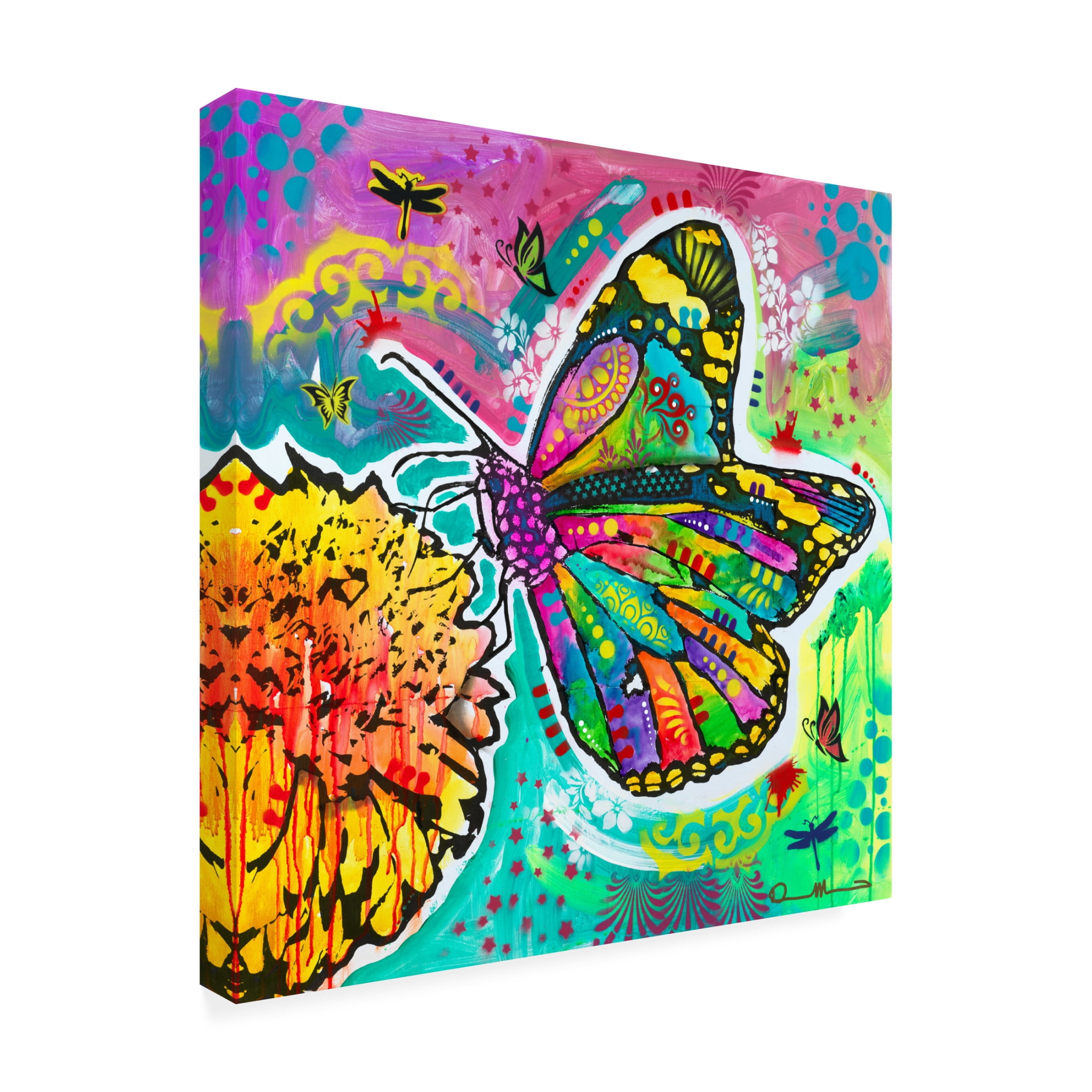 Canvas Wall Art - Dean Russo 'Dandyfly' Wall Art for Living Room, Bedroom, or Office Décor by Trademark Fine Art - 24 x 24 Inches