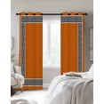 thumbnail image 2 of Blackout Curtains for Bedroom, Orange Room Darkening Window Drapes for Living Room, Black Modern Geometric Abstract Art Aesthetics Thermal Insulated Grommet Curtains, 52x96 inch, 2 Panels, 2 of 9