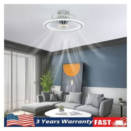 

wangc123 LED Ceiling Fan Light Dimmable Chandelier Pendant Lamp Control 3 Color 1X