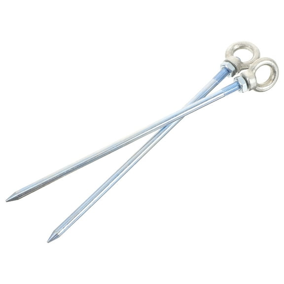 Heavy Duty Metal Tent Stakes for Camping with Durable Iron Material and Easy Ground Insertion 2Pcs