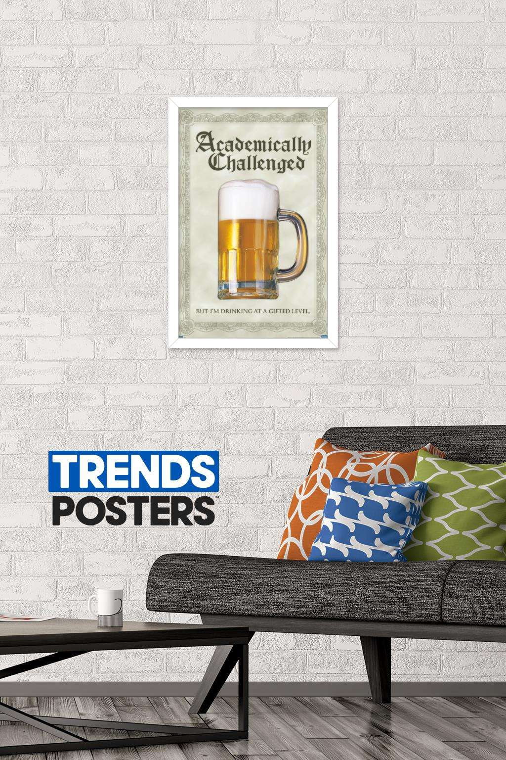 Academically Challenged Wall Poster, 14.725" x 22.375", Framed