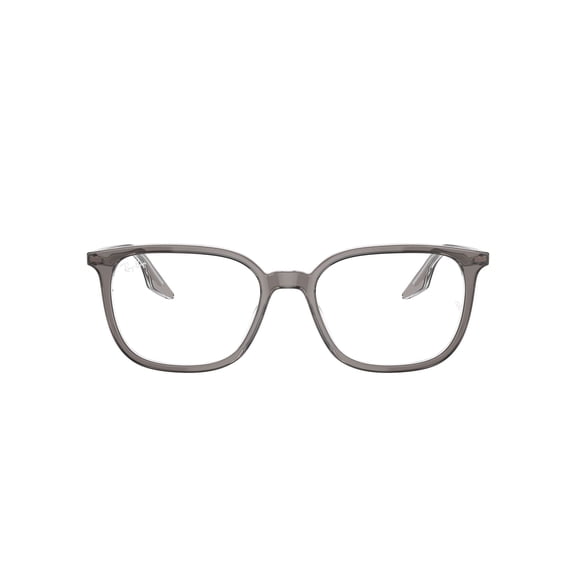Ray-Ban RB5362 Optics Glasses, Prescription Eyeglasses with Case, Demo Lens/Gray On Transparent, Size 54