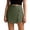 Green, variant on EYNMVR Women's Casual Mid Waist Skorts Wrap Front Business Casual Outfit Skirt Shorts