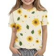 thumbnail image 7 of Lovzfmll Toddler Girl's T-Shirts, Graphic Print Short Sleeve Tee, Casual Loose Fit Pullover Graphic Tees for 4-5 Years, 7 of 7