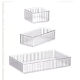 thumbnail image 4 of Luzkey Makeup Organizer Bathroom Organizer Acrylic Multipurpose Container Desktop Storage Box Vanity Storage Bin for Dresser Cabinet 3 Pieces, 4 of 8