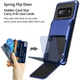 thumbnail image 2 of Case for Galaxy S10 Plus Case Wallet [4 Card Pocket] Card Holder Slot Anti-Scratch Dual Layer Protective Bumper Tough Rubber Armor Hard Shell Cover Case for Samsung Galaxy S10 Plus (Navy), 2 of 11