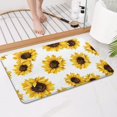 thumbnail image 4 of White Big Sunflower Pattern Bathroom Rugs Mat,Non Slip Microfiber Bathroom Rug,Rubber Backing,Soft Bathroom Mats for Bathroom Floor,Tub and Shower,17x27in(43x68cm), 4 of 5