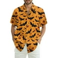 thumbnail image 3 of JGNGSHN Short Sleeve Halloween Costumes for Men Casual Button Down Hawaiian Holiday Beach Shirts Cute Skull Printed Tees, 3 of 7