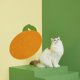 thumbnail image 4 of Rascador de pared para gatos de sisal duradero con ventosa naranja, 4 of 7