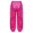 thumbnail image 2 of iEFiEL Kids Girls Shiny Dots Dance Pants for Hip-hop Jazz Stage Performance Competition Hot Pink 3-4, 2 of 7