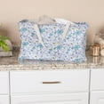 thumbnail image 3 of Household Essentials White and Blue Floral Krush Container All-Purpose Utility Tote, 3 of 7