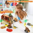 thumbnail image 7 of Allaugh Dinosaur Toys for Kids 3-8, Dinosaur Truck with Flashing Lights, Music and Roaring Sound, Kids Toys with 6 Pull Back Dinosaur Cars, 6 Dinosaur Toys and 1 Dinosaur Carrier Truck, Brown, 7 of 7