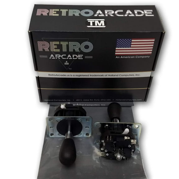 Mag-Stik-Plus Arcade Joystick player switchable from 4 to 8 way from the top of the panel (Black)