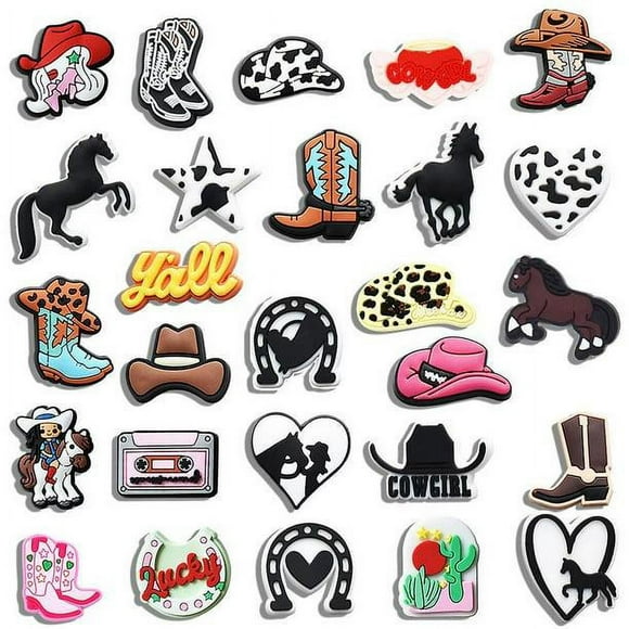 Br beads for cowboy shoes, 27 pieces of accessories for crocs clogs, party gift for teenagers, men and women