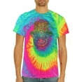 thumbnail image 2 of Wild Bobby, Colorful Rainbow Hamsa Symbol Spiritual Yoga, Pop Culture, Tie-Dye Tees, Minty Rainbow, X-Large, 2 of 3