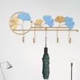 thumbnail image 2 of gancho de pared de abrigo Ins Light Gancho De Lujo Para Colgar En La Pared Ginkgo Leaf Shape Key Holder Hook Rack Dorado Azul Claro A Dorado Celeste A Magideal gancho de pared de abrigo, 2 of 7