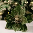 thumbnail image 5 of Glitter Poinsettia Christmas Artificial Flowers, Ongmies Artificial Glitter Flowers Christmas Ornaments - Picks for Tree, Wreath, Garland & New Year Xmas Decorations, Christmas Decorations Indoor, 5 of 9