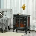 thumbnail image 2 of HOMCOM Freestanding Electric Fireplace Heater Stove W/ Flame Effect, Timer, 2 of 10