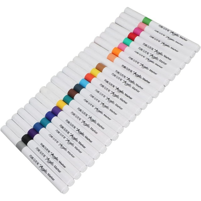 HUGFEGWE Acrylic Paint Markers Water Based Ink High Coverage Paint Pens Paint Markers for DIY Painting Acrylic Paint MarkersPaint Pens Paint MarkersAcrylic Paint Pens (24 U2536-27161
