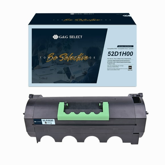 G&G Select Compatible Toner Cartridge Replacement for Lexmark 52D1H00 Black