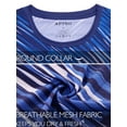 thumbnail image 3 of APTRO Men's and Big Men's Workout Shirt Athletic Core Shirt Quick Dry Moisture Wicking Short Sleeve Performance T-Shirt Stripe Navy,Sizes S-3XL, 3 of 7