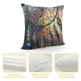thumbnail image 4 of GOSMITH  Throw Pillow Cover Dream Catcher Follow Your Dream Inspirational Quote Bohemian Style Boho Decor Lumbar Pillow Case Cushion for Sofa Couch Bed White, 4 of 5