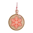 thumbnail image 2 of christmas outdoor decorations Christmas Round Wooden Plaques Decoration Pendant Snowflake Christmas House Christmas Tree Ornaments, 2 of 6