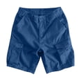 thumbnail image 4 of BRANROY Men's Utility Cargo Shorts - Relaxed Waist Casual Shorts with Multiple Pockets for Work, Leisure, and Outdoor Activities,Dark Blue S, 4 of 5