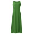 thumbnail image 4 of CHOK Robes d'Été Décontractées Femmes Coton Lin à Fleurs Robe Maxi Femme Sans Manches Débardeur Longue Fluide Robe Bohème Robes d'Été Fluides pour Adolescentes avec Poches Gris Foncé 3TG, 4 of 7
