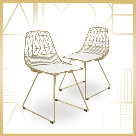 Adore Decor Vivi Dining Chair Set of 2 Gold