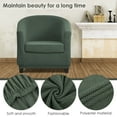 thumbnail image 5 of Jokapy Stretch Club Armchair Cover, Washable Tub Chair Slipcover with Seat Cushion Cover, Green, 5 of 10