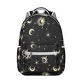 thumbnail image 1 of Starry Night Gothic Backpack Waterproof Scratch-Resistant Composite Oxford Cloth with Ethereal Moon and Star Print, Adjustable Shoulder Straps, Large Capacity for School and Travel, 1 of 5
