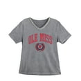 thumbnail image 5 of Women's Gameday Couture Gray Ole Miss Rebels Iconic Edge Rhinestone V-Neck T-Shirt, 5 of 7