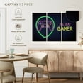 thumbnail image 5 of Elephant Stock Alien Gamer Wall Art - Horizontal Multi Panel Canvas - Living Room Wall Decor - Hobbies And Lifestyle Multi Panel - Gold And Blue Decor - 65" x 42", 5 of 8