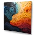 thumbnail image 2 of Designart "Blue Orange Op Art Rhythmic Illusion II" Abstract Canvas Print, 2 of 5