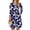 Navy Floral, variant on Fantaslook Long Sleeve Dresses for Women V Neck Casual Fall Dress Button Floral Midi Dresses with Pockets