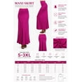 thumbnail image 5 of Women's Trendy Style Solid Maxi Long Skirt High Waist Waistband Relaxed Fit, 5 of 5