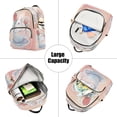 thumbnail image 5 of Quilted Backpack Fashion Backpack 10.23*5.11*12.59 Inch Women's Fashion Backpack Picnic Shopping Travel Out Sports backpack Rabbit Cute, 5 of 7