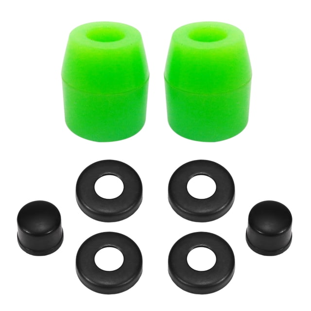Generic Vibrant PU Shock Absorber Pads for 7-Inch Skateboards - Durable Longboard Trucks with Conical and Cylindrical Bushings (Multicolor Options)