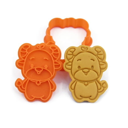 

FIARBIN Cookie Cutter Mould 3D Cartoon Pressable Biscuit Mold Stamp Pastry Bakeware Tool