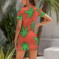 thumbnail image 2 of Hemp Leaves Dress Summer Elegant Women's Dress Women's Clothing, 2 of 9