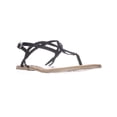 thumbnail image 1 of Womens AR35 Keira Braided Thong Flat Sandals, Black, 10 US, 1 of 5