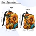 thumbnail image 3 of Yiaed Deep Yellow Colorful Sunflower Print Backpack, Premium Laptop Backpack, Travel Backpack for Women, Lightweight Backpacks, Comfortable Back Pack-Small, 3 of 5