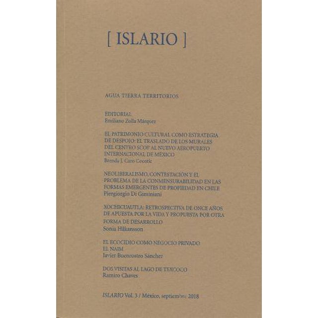 Islario Vol. 3 TEE Agua tierra territorios 9786079760557